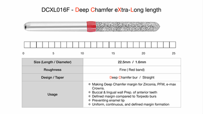 Easy Prep Bur - DC (Deep Chamfer) Line - XL